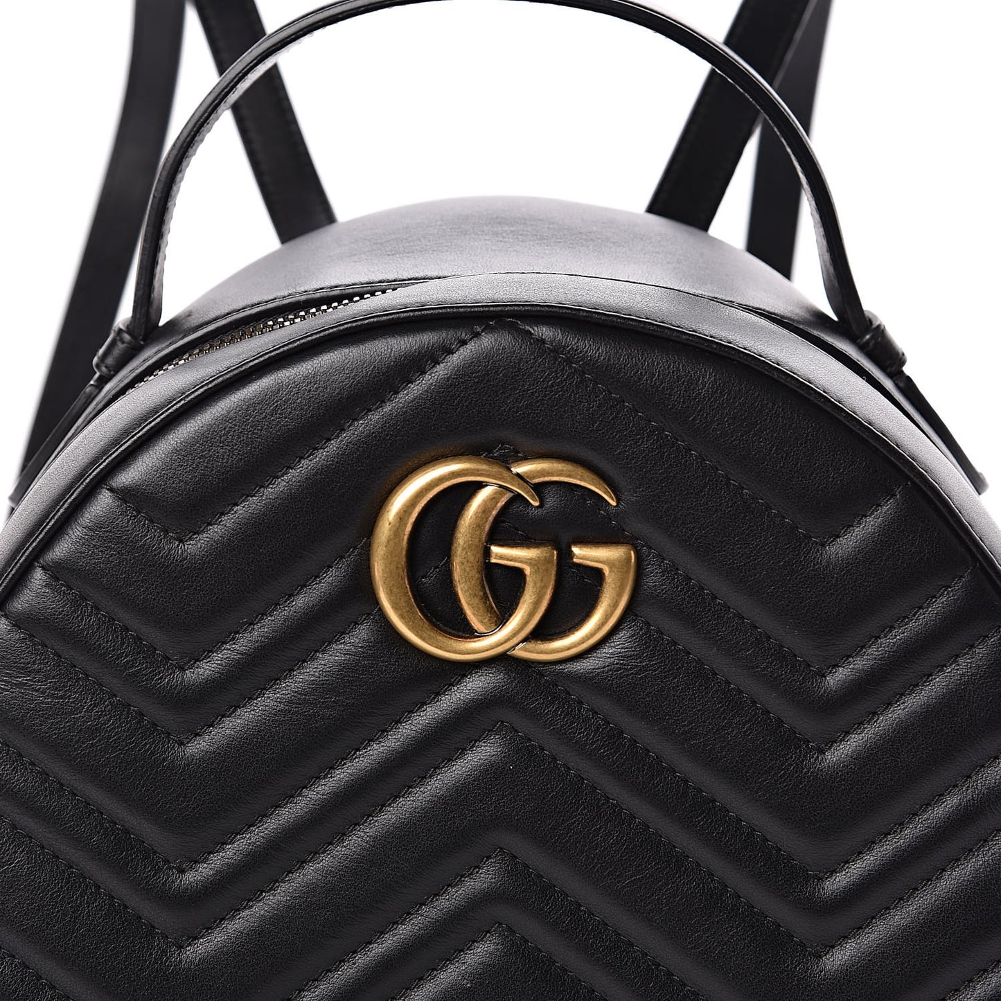 Calfskin Matelasse GG Marmont Backpack Black