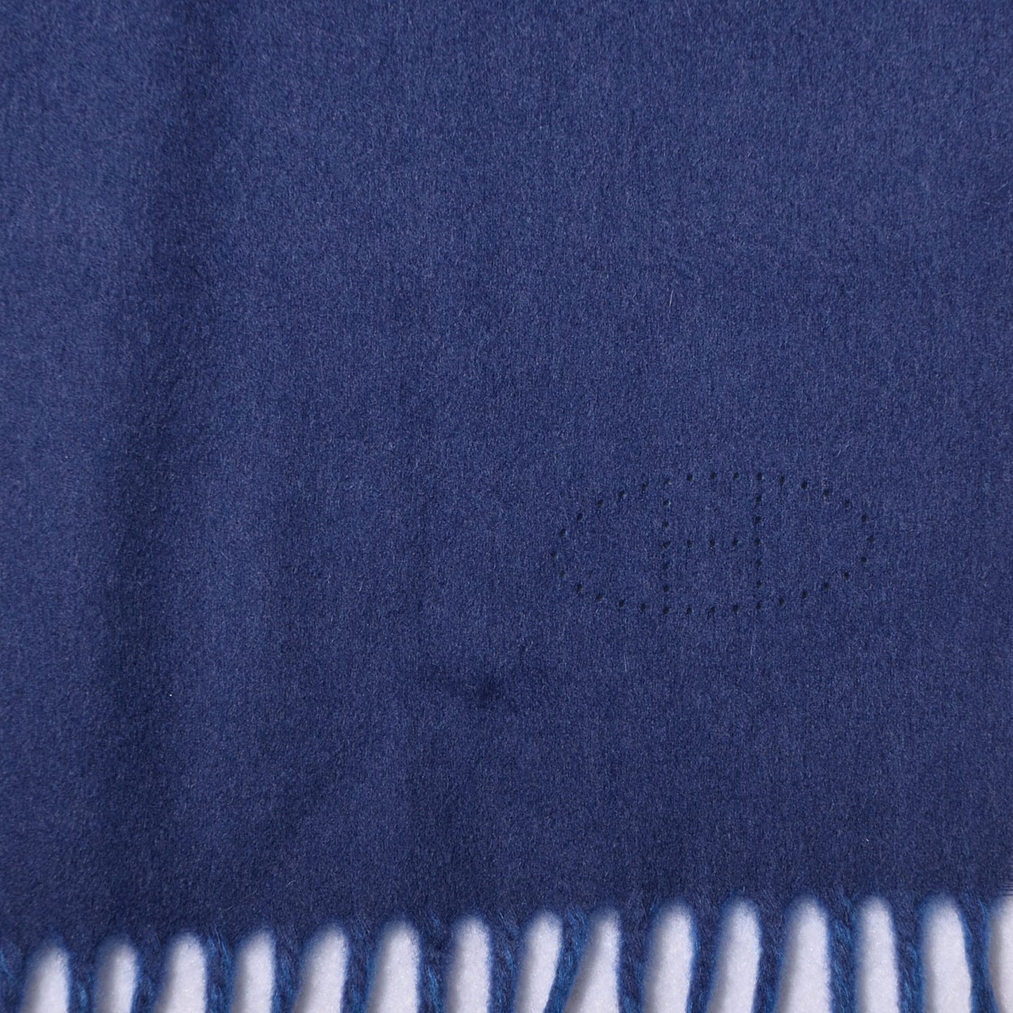 Cashmere Reversible Evelyne Scarf Bleu Ocean and Bleu Cobalt