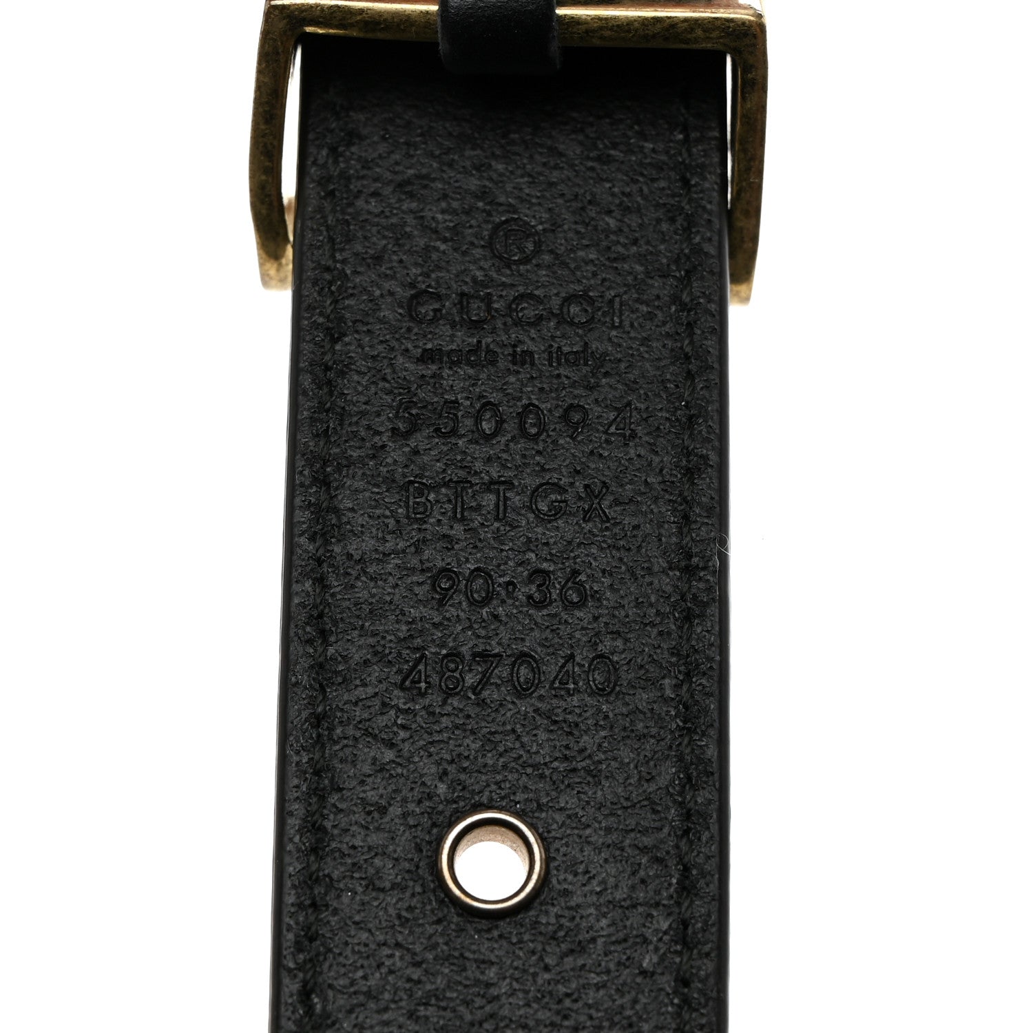 Gucci Calfskin Star Studded Torchon Double G Belt 90 36 Black 3 of 6