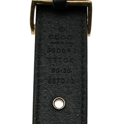 Gucci Calfskin Star Studded Torchon Double G Belt 90 36 Black 3 of 6