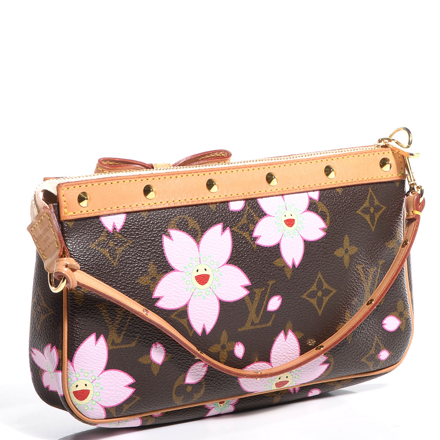 Louis Vuitton Monogram Cherry Blossom Pochette Accessories Brown 3 of 9