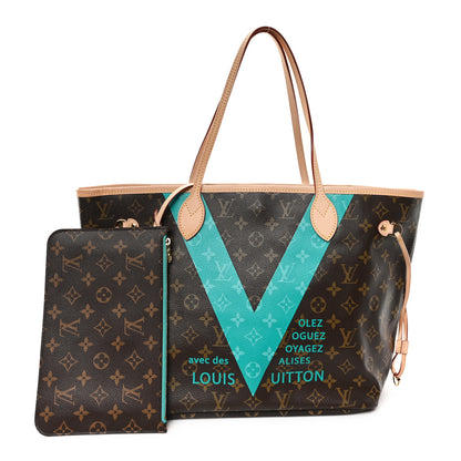 Louis Vuitton Monogram V Neverfull MM Turquoise 3 of 11