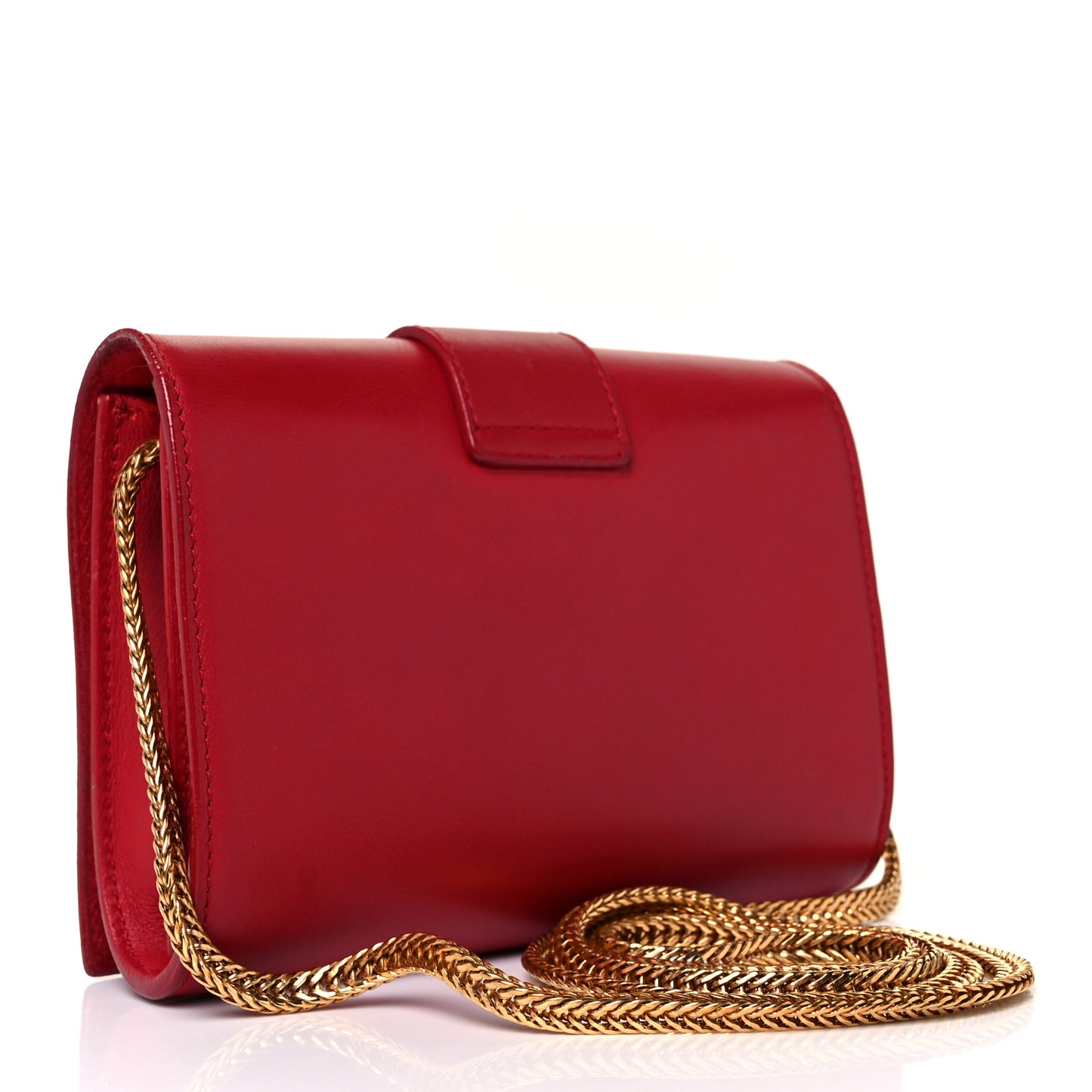 Calfskin Small Classic Y Satchel Bag Rouge Orient