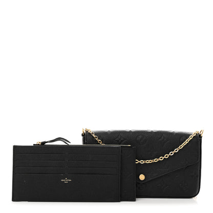 Louis Vuitton Empreinte Pochette Felicie Chain Wallet Black 3 of 14