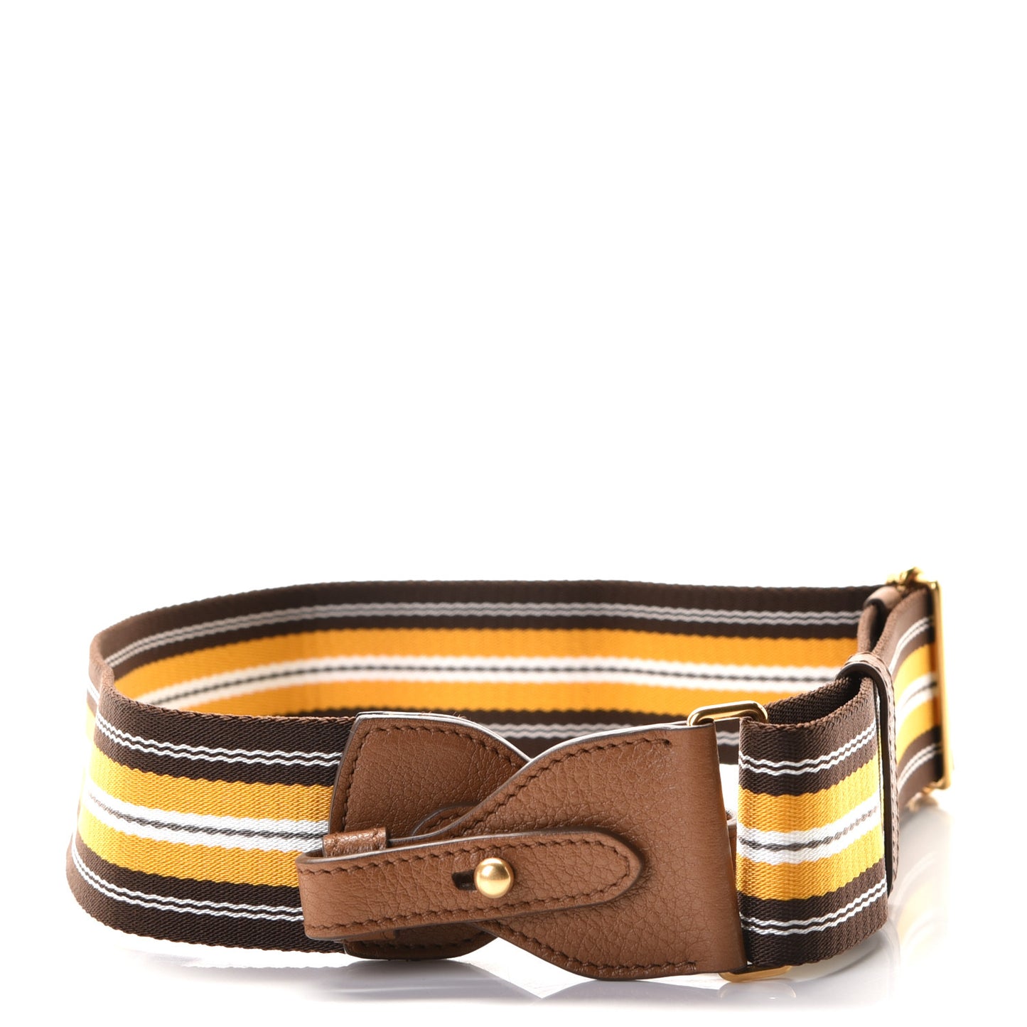 Vitello Daino Striped Fabric Shoulder Strap