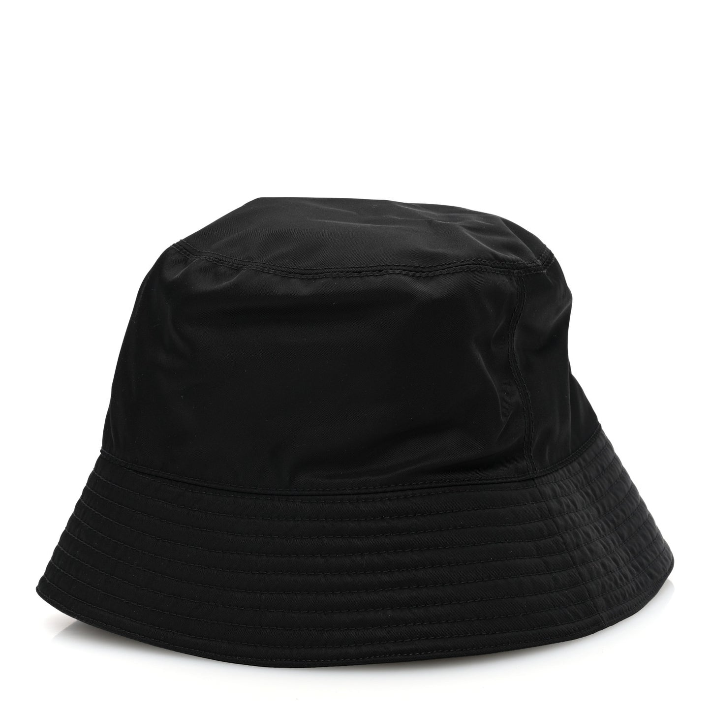 Re-Nylon Metal Triangle Logo Mens Bucket Hat L Black