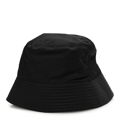 Prada Re-Nylon Metal Triangle Logo Mens Bucket Hat L Black 4 of 8