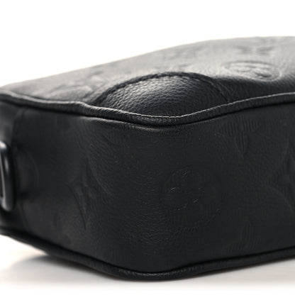 Louis Vuitton Calfskin Monogram Shadow Trocadero Wearable Wallet Black 8 of 10