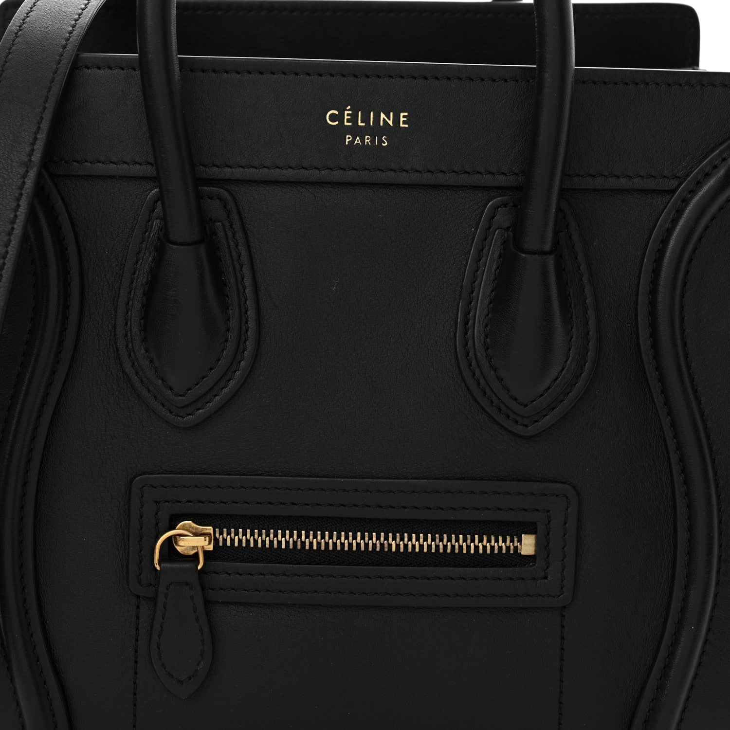 Celine Smooth Calfskin Nano Luggage Black 15 of 16