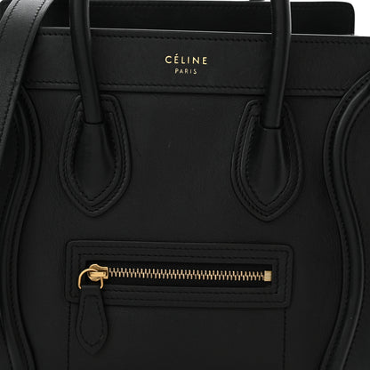 Celine Smooth Calfskin Nano Luggage Black 15 of 16