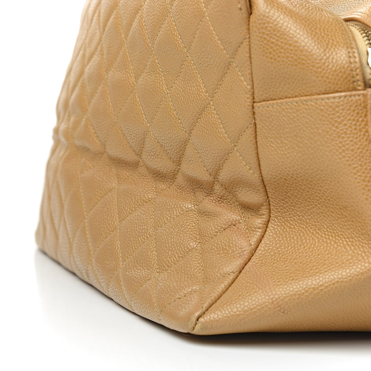 Chanel Caviar Quilted Grand Timeless Tote GTT Beige 20 of 26
