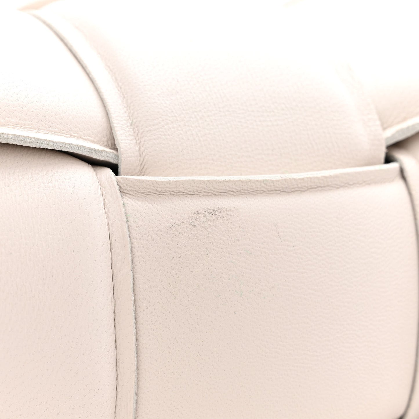 Nappa Maxi Intreccio Padded Cassette Crossbody Bag Chalk