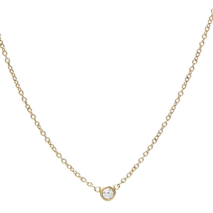 Tiffany 18K Yellow Gold Diamond .05ct Elsa Peretti Diamonds by the Yard Pendant Necklace 1 of 7