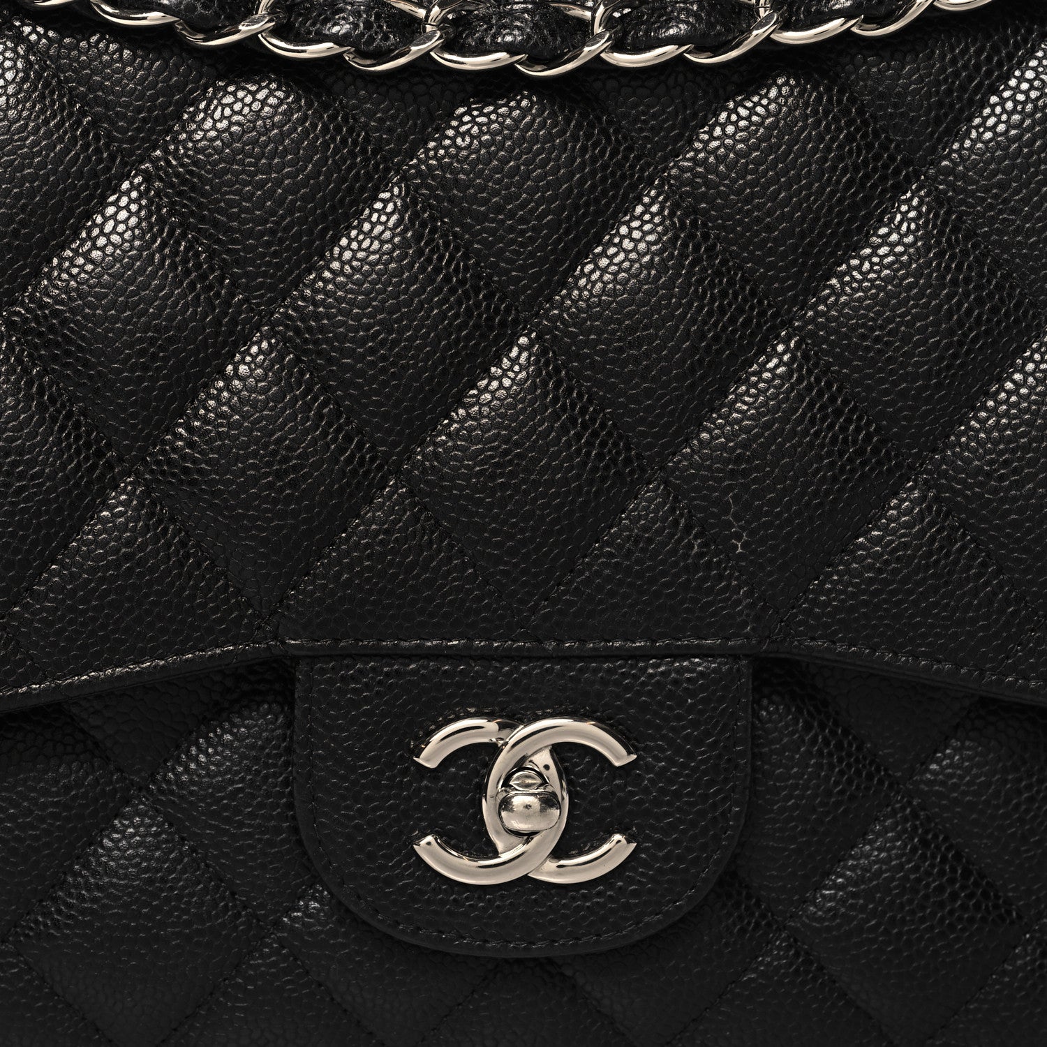 Chanel Caviar Quilted Jumbo Double Flap Black 8 of 12