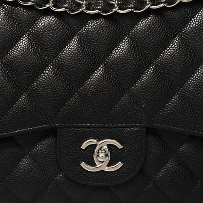 Chanel Caviar Quilted Jumbo Double Flap Black 8 of 12