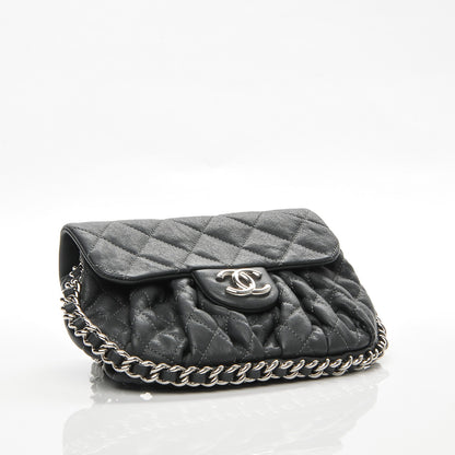 Chanel Washed Lambskin Quilted Mini Chain Around Flap Dark Grey 4 of 7