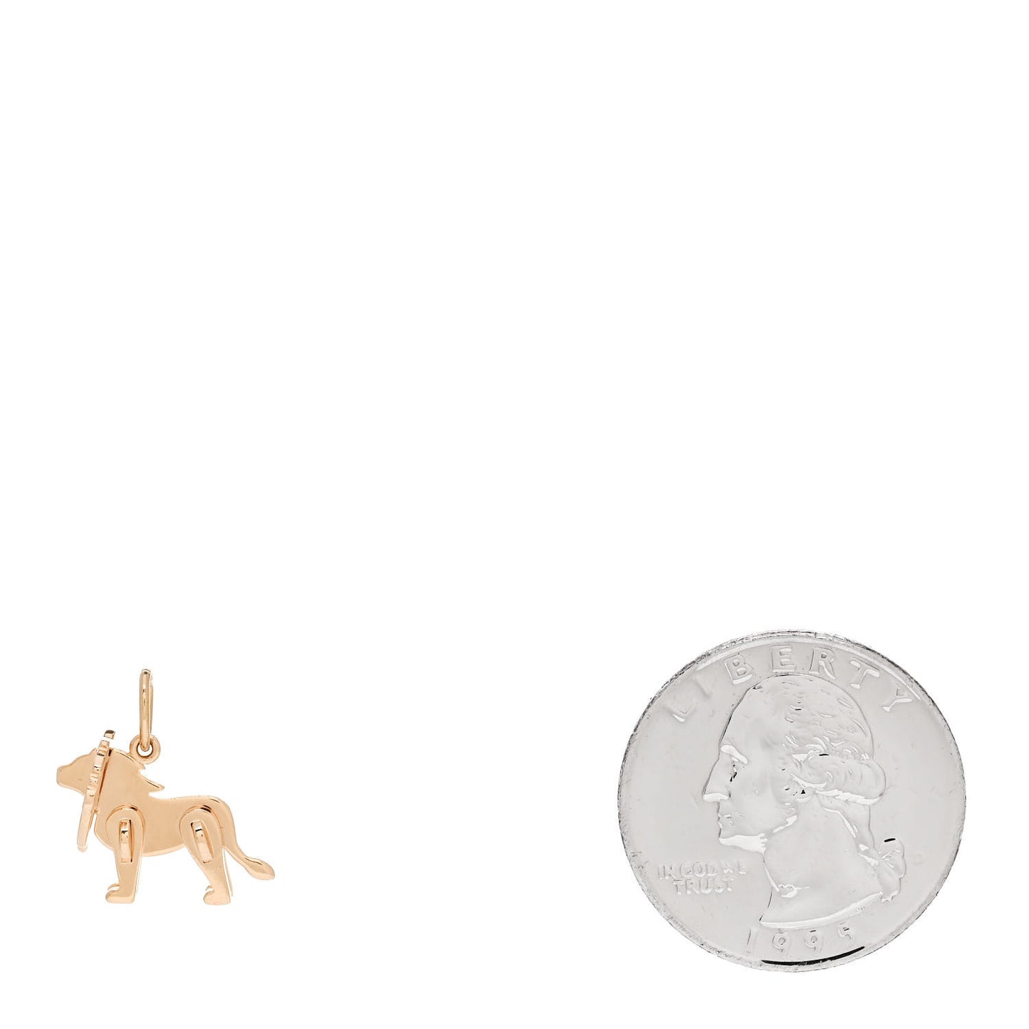18K Rose Gold Save The Wild Lion Charm
