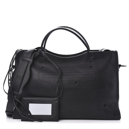 Balenciaga Veau Grana Perforated Blackout Hardware City Black 1 of 10
