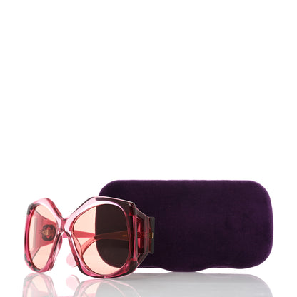 Gucci Acetate Round Sunglasses GG0875S Burgundy Orange 8 of 8