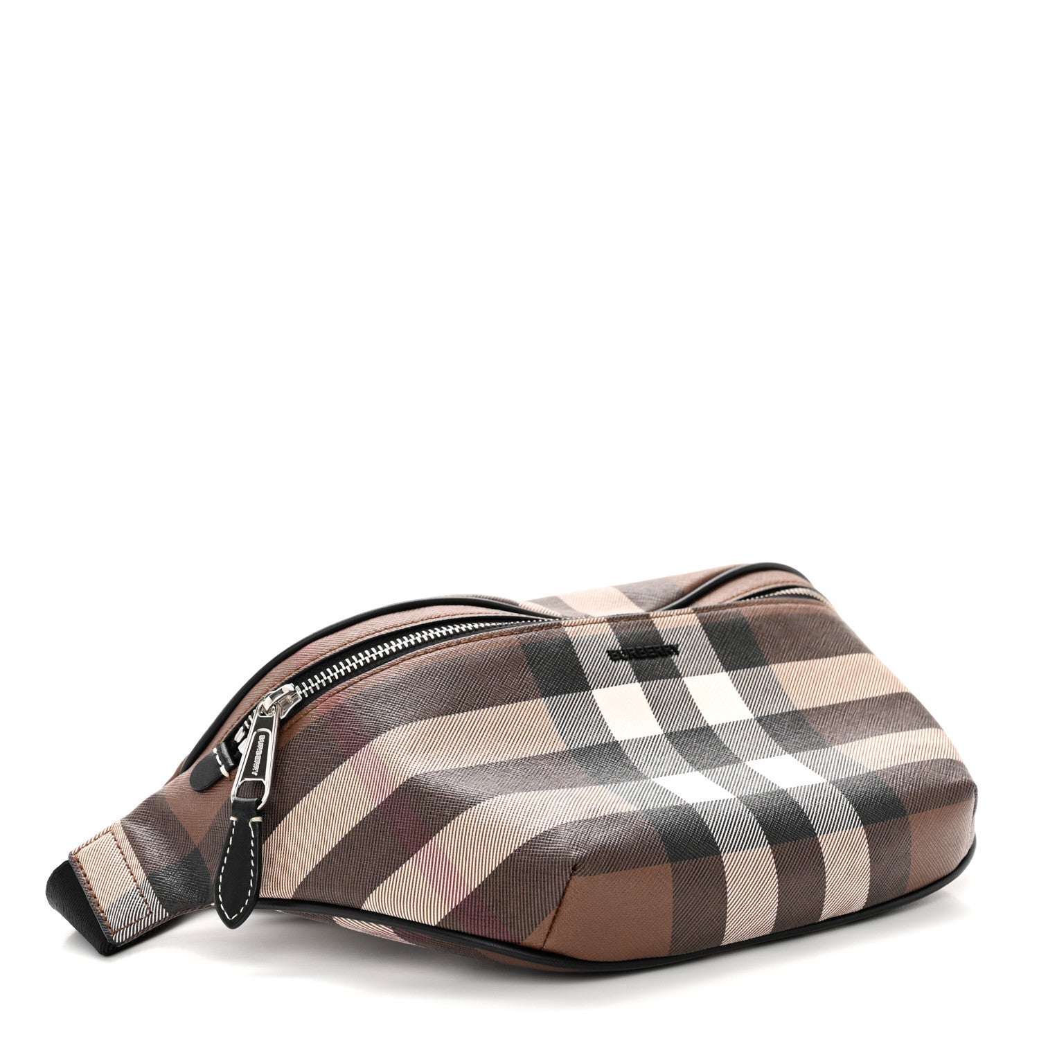 Burberry E-canvas Check Bum Bag Dark Birch Brown 4 of 10