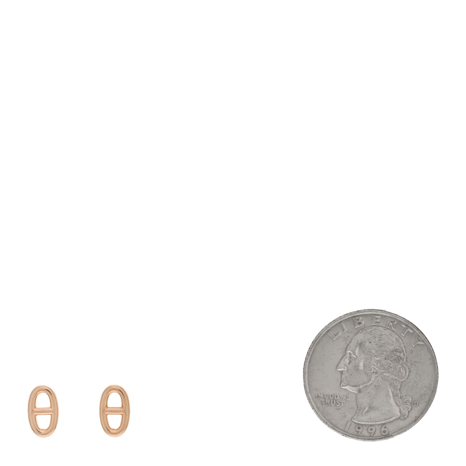 Hermes 18K Rose Gold TPM Farandole Stud Earrings 2 of 4