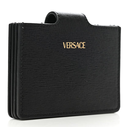 Versace Calfskin Virtus Gusset Wallet Black 3 of 8