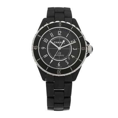 Chanel Stainless Steel Matte Ceramic 41mm J12 Automatic Watch Black 1 of 5