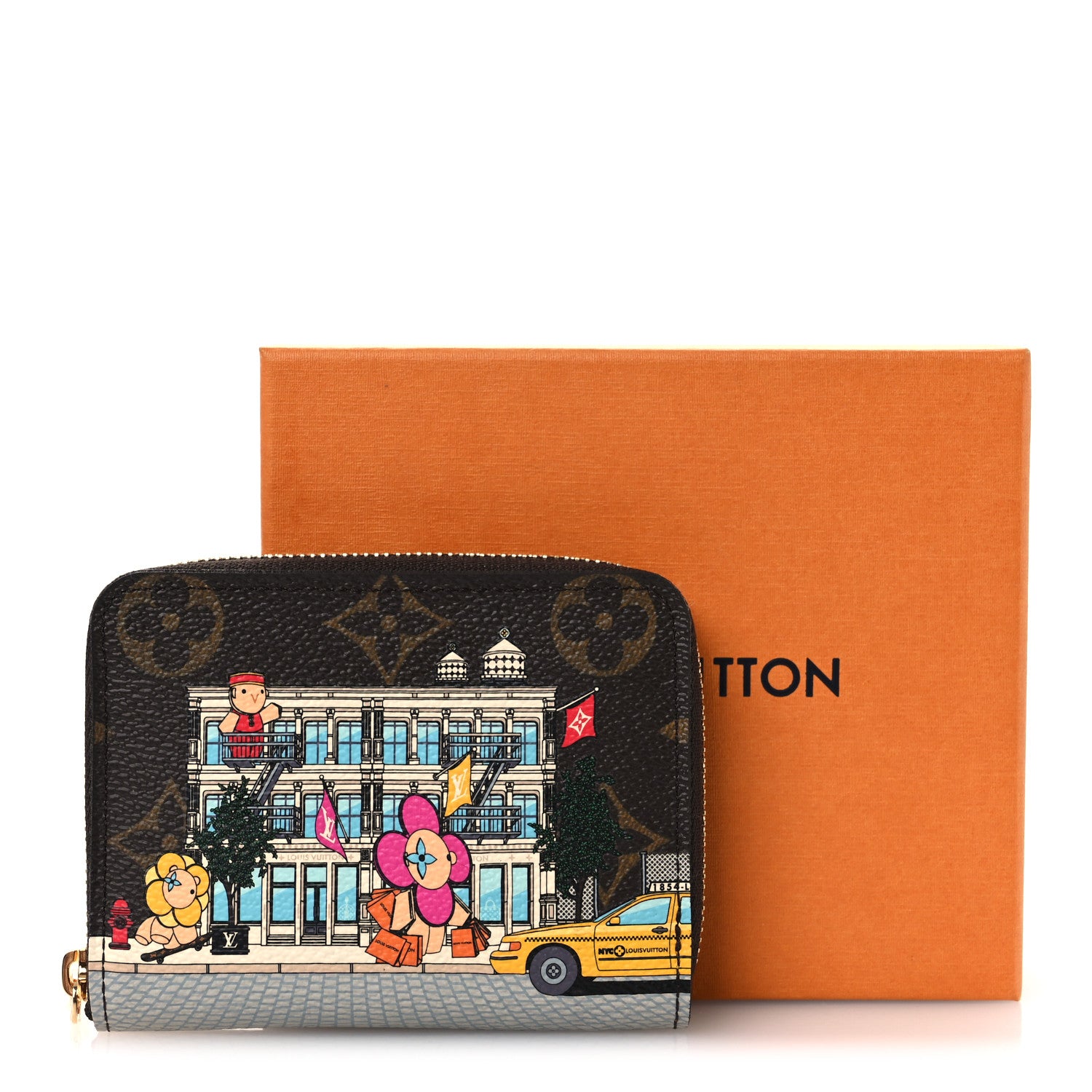 Louis Vuitton Monogram 2022 Christmas Animation New York Soho Zippy Coin Purse Yellow 8 of 8