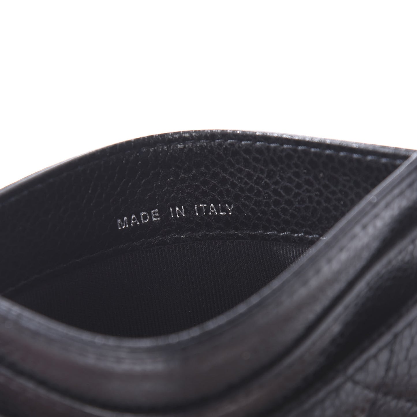 Caviar Quilted Card Holder Black