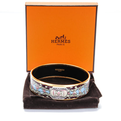 Hermes Enamel Printed Wide Bracelet 70 5 of 5