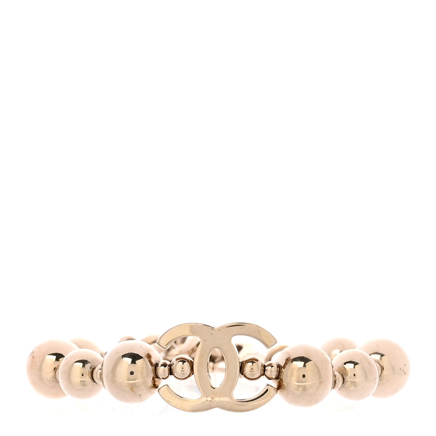 Chanel Metal Beaded CC Bracelet Gold 1 of 5