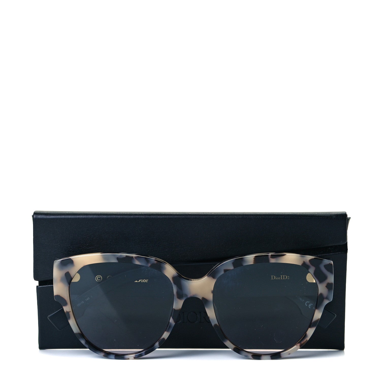 Christian Dior Acetate Square DiorID1 Sunglasses White Tortoise 9 of 9