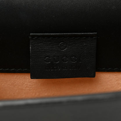 Gucci Calfskin Super Mini Sylvie Chain Shoulder Bag Black 6 of 8
