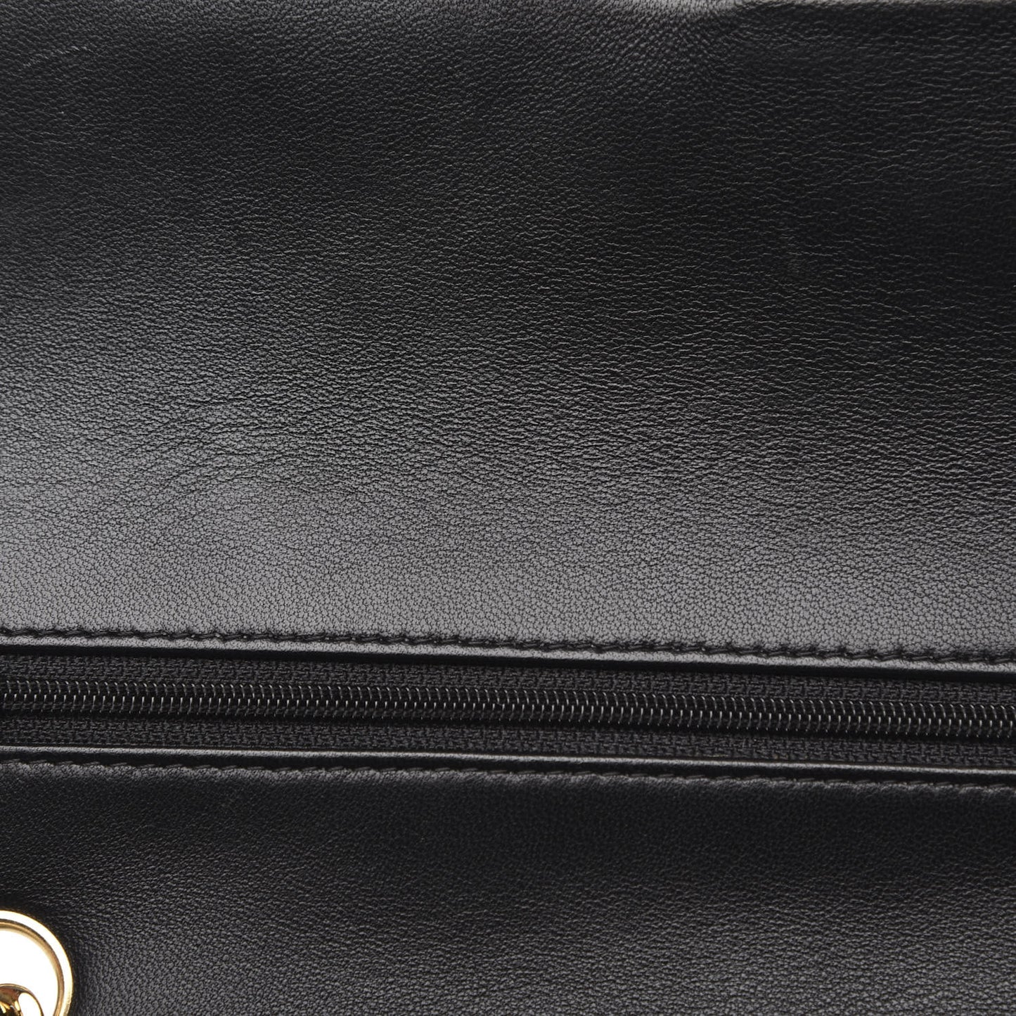 Lambskin Quilted Jumbo Double Flap Black