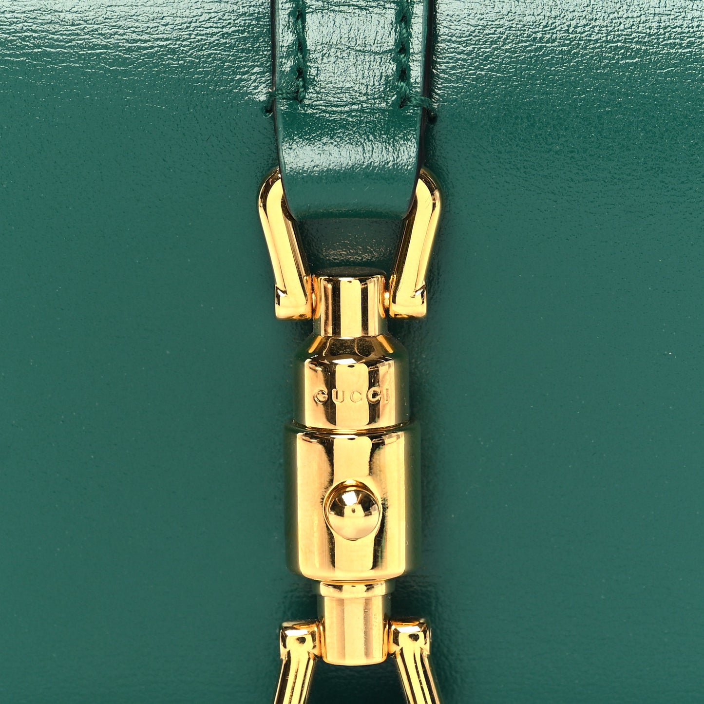 Calfskin Jackie 1961 Card Case Emerald Green