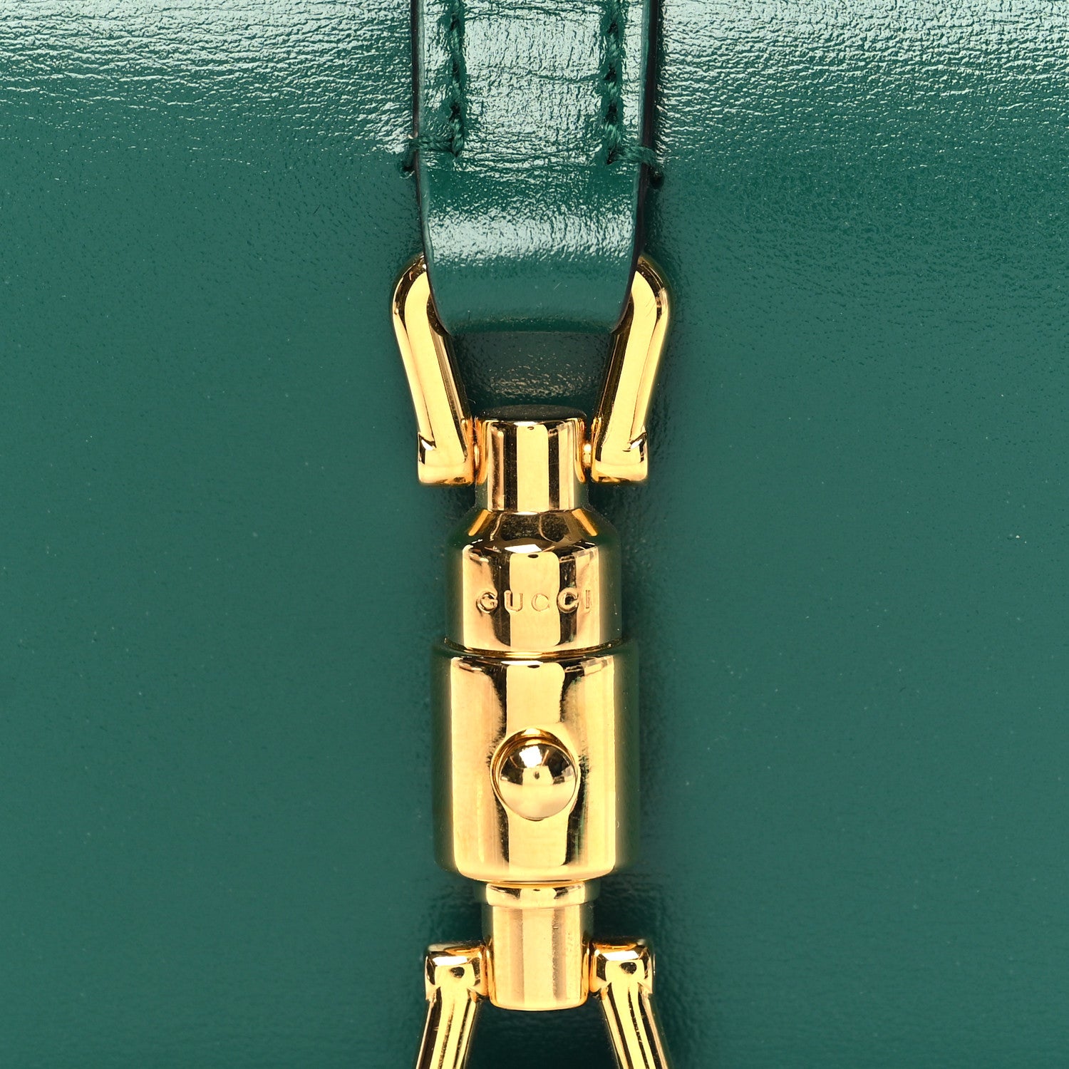 Gucci Calfskin Jackie 1961 Card Case Emerald Green 9 of 9