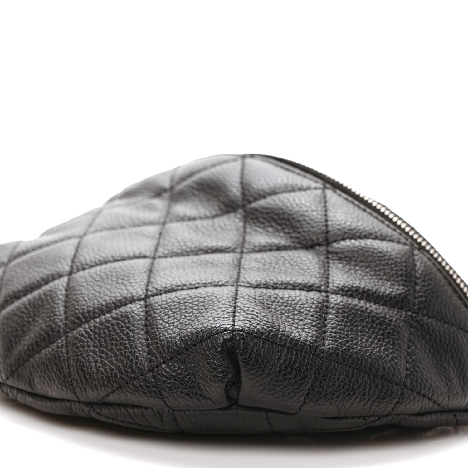 Chanel Grained Calfskin Quilted Waist Belt Bag Black 9 of 9