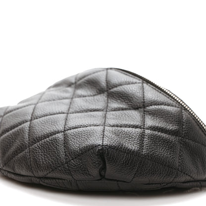 Chanel Grained Calfskin Quilted Waist Belt Bag Black 9 of 9