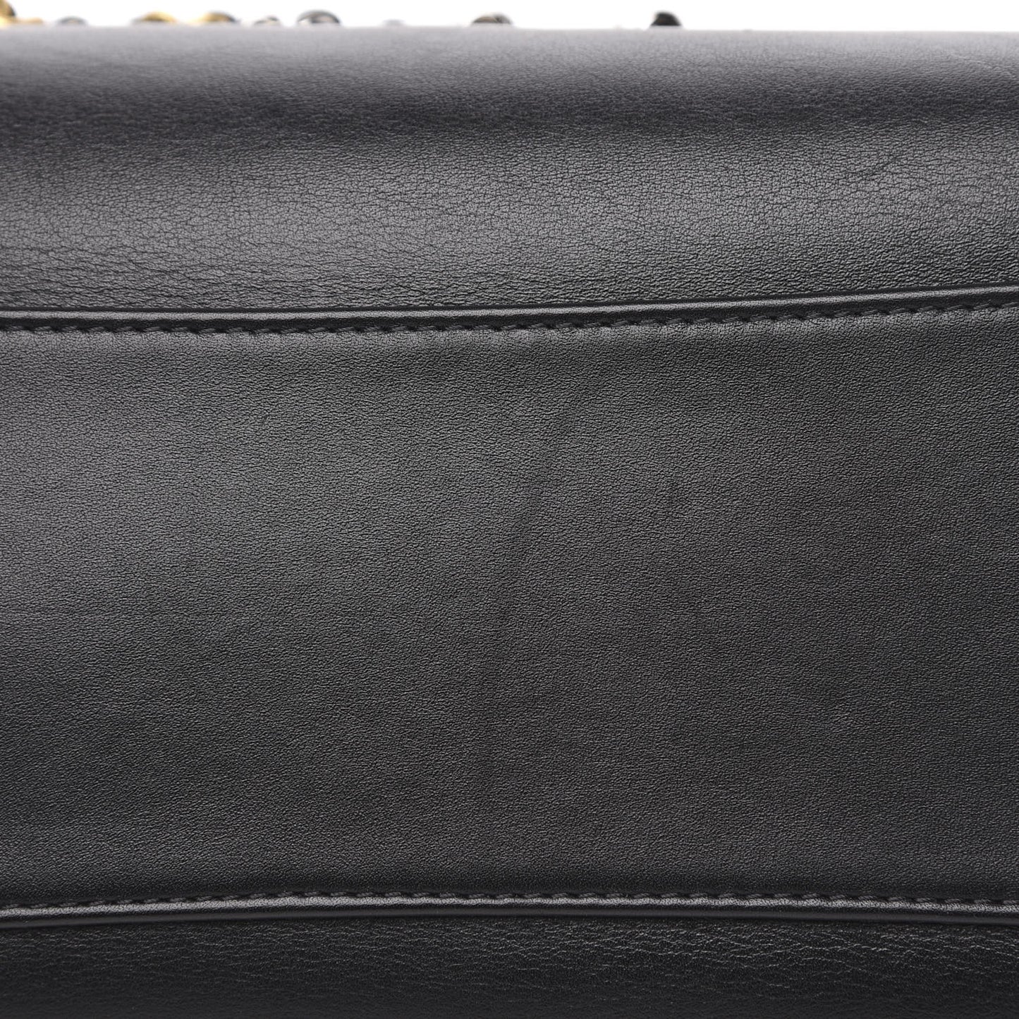 Calfskin Chain 20s Signature Hobo Black