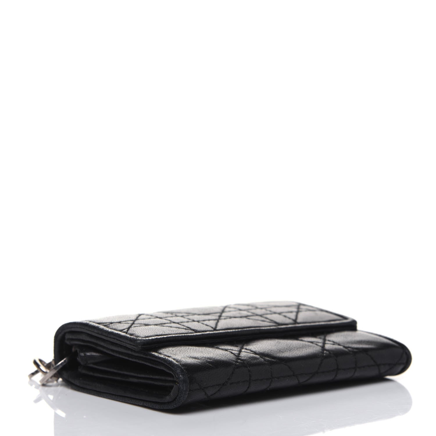 Christian Dior Lambskin Cannage Lady Dior Card Holder Black 4 of 12