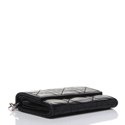 Christian Dior Lambskin Cannage Lady Dior Card Holder Black 4 of 12