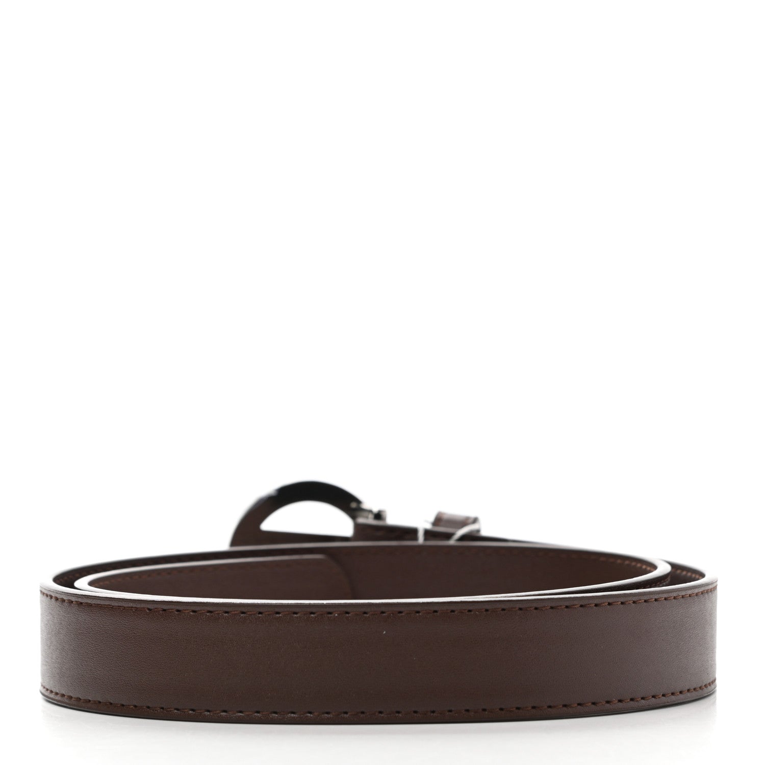 Telfar Vegan Leather Logo Belt Small Chocolate 2 of 7