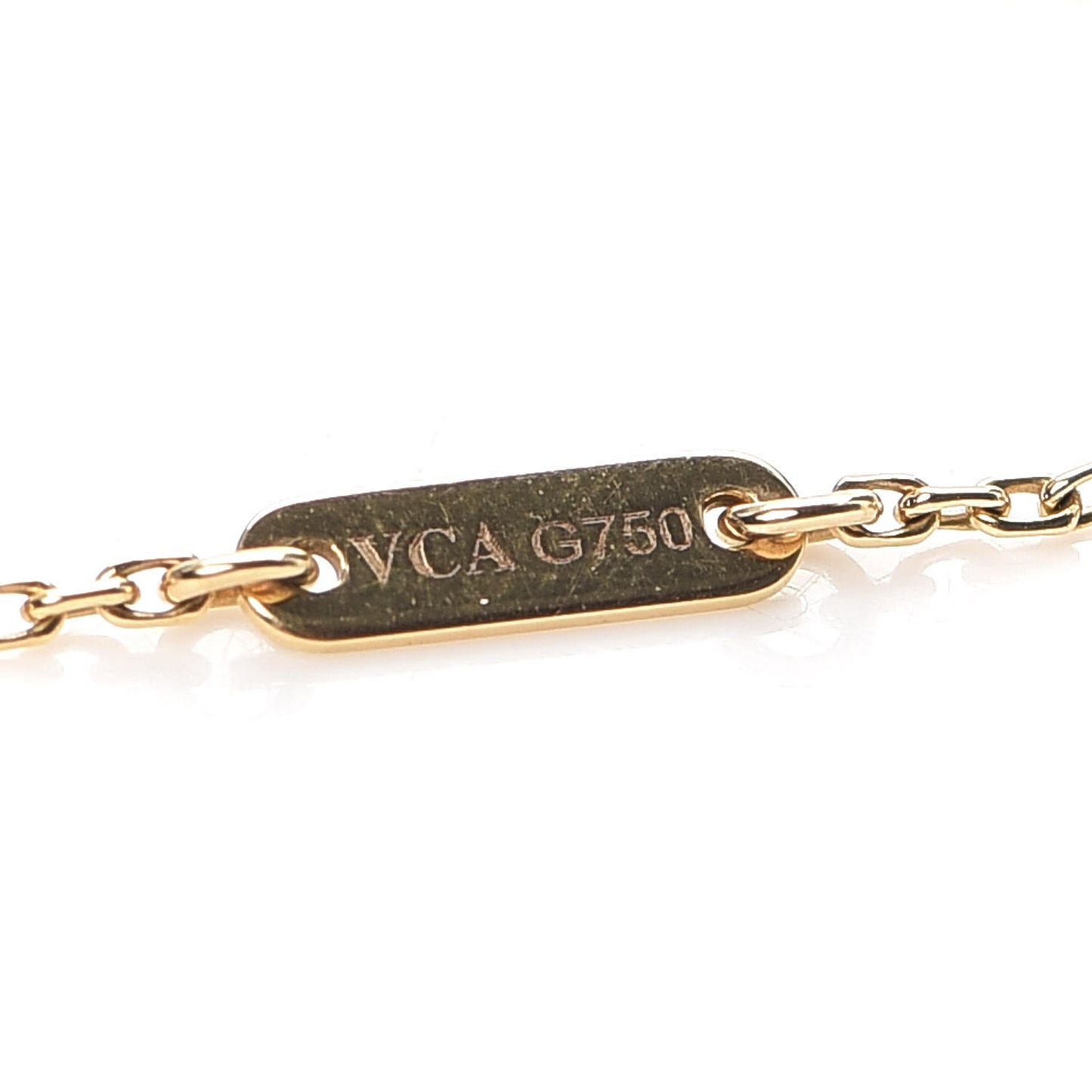 18K Yellow Gold Mother of Pearl Sweet Alhambra Bracelet