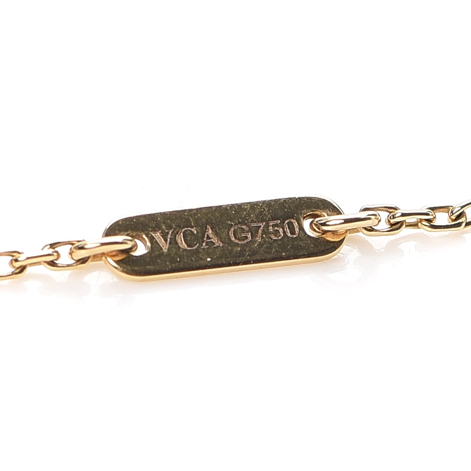 Van Cleef & Arpels 18K Yellow Gold Mother of Pearl Sweet Alhambra Bracelet 5 of 6