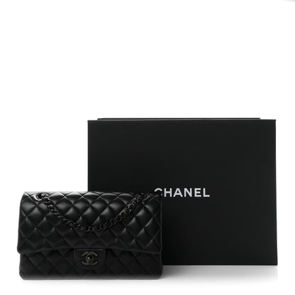 Chanel Lambskin Quilted Medium Double Flap So Black 11 of 11