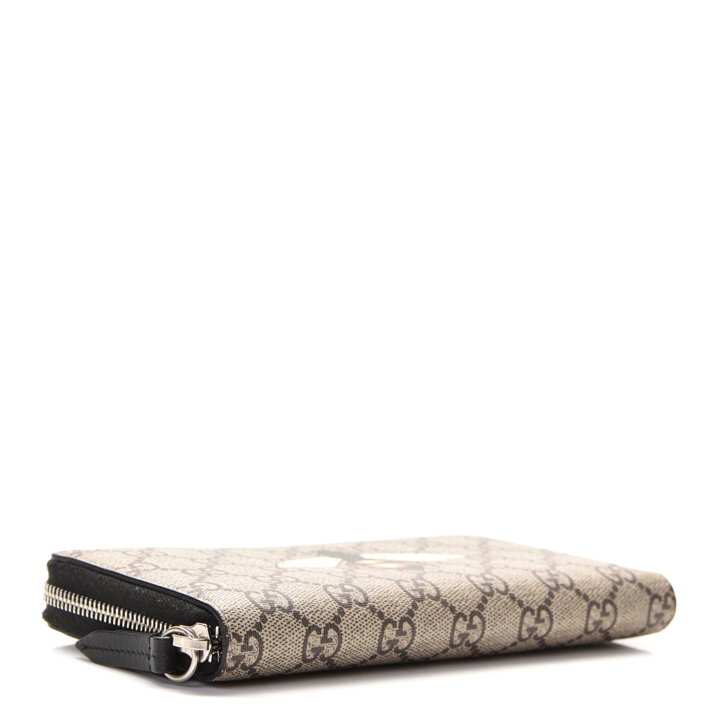 GG Supreme Monogram Bee Zip Around Wallet