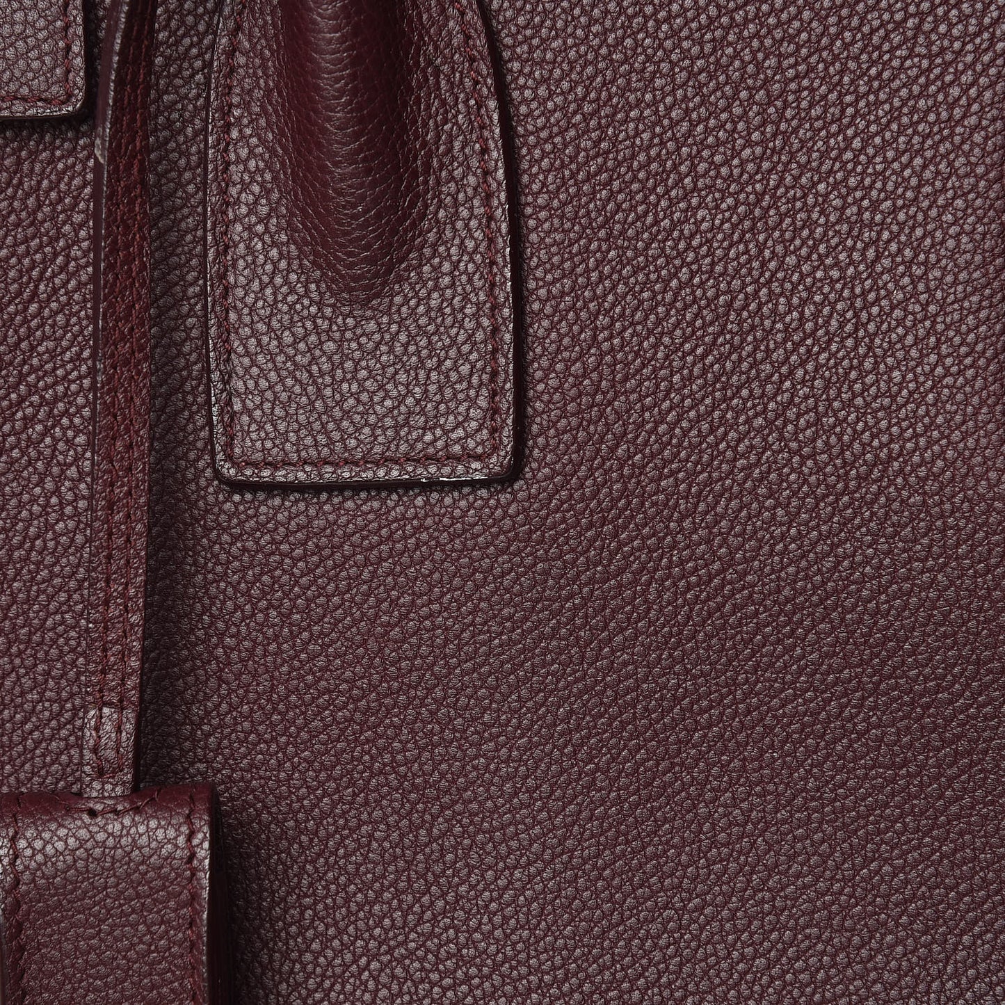 Grained Calfskin Small Classic Sac De Jour Bordeaux