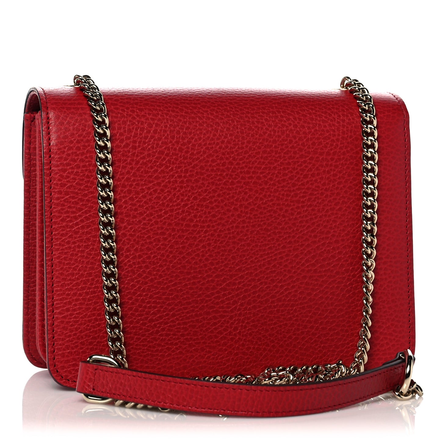 Dollar Calfskin Small Interlocking G Shoulder Bag Red