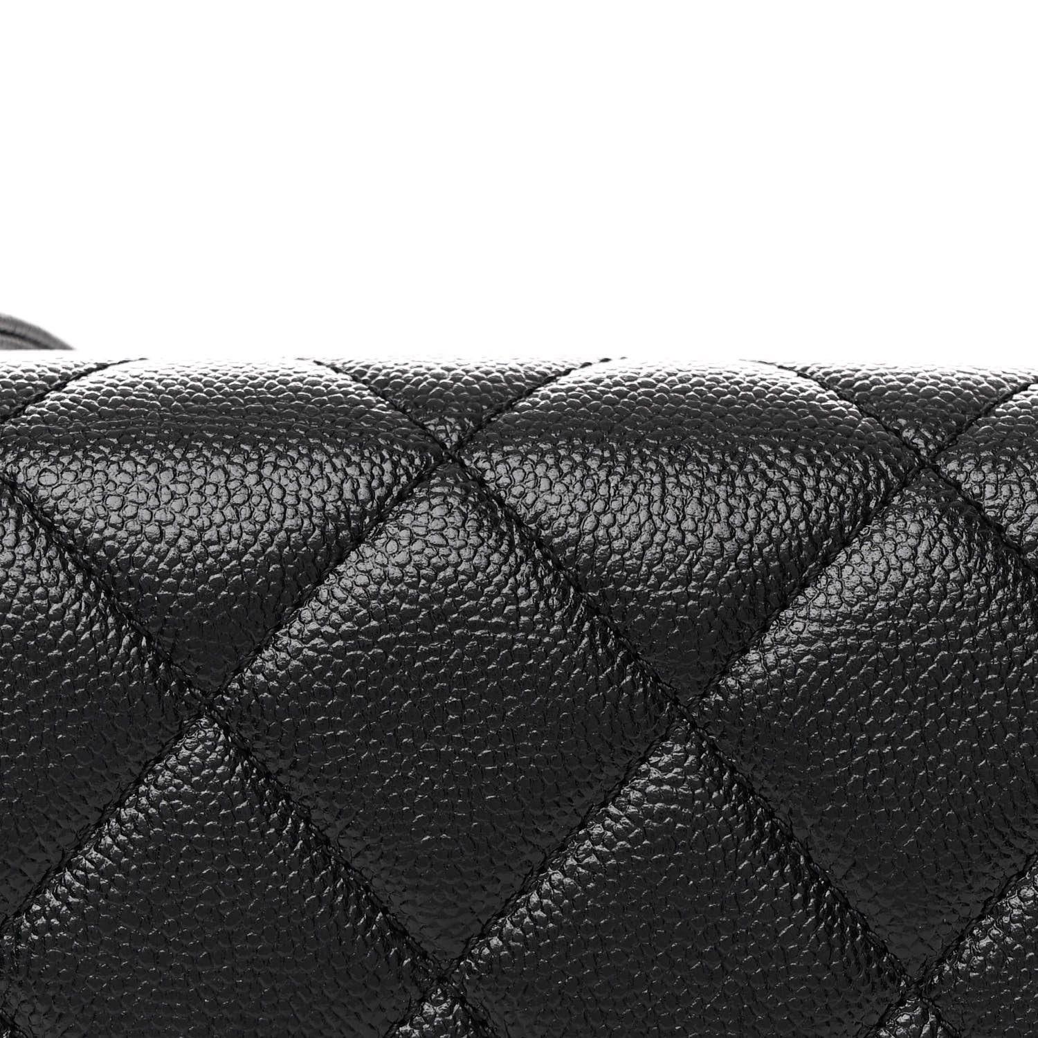 Chanel Shiny Caviar Quilted Small Chain Melody Flap Black 8 of 11