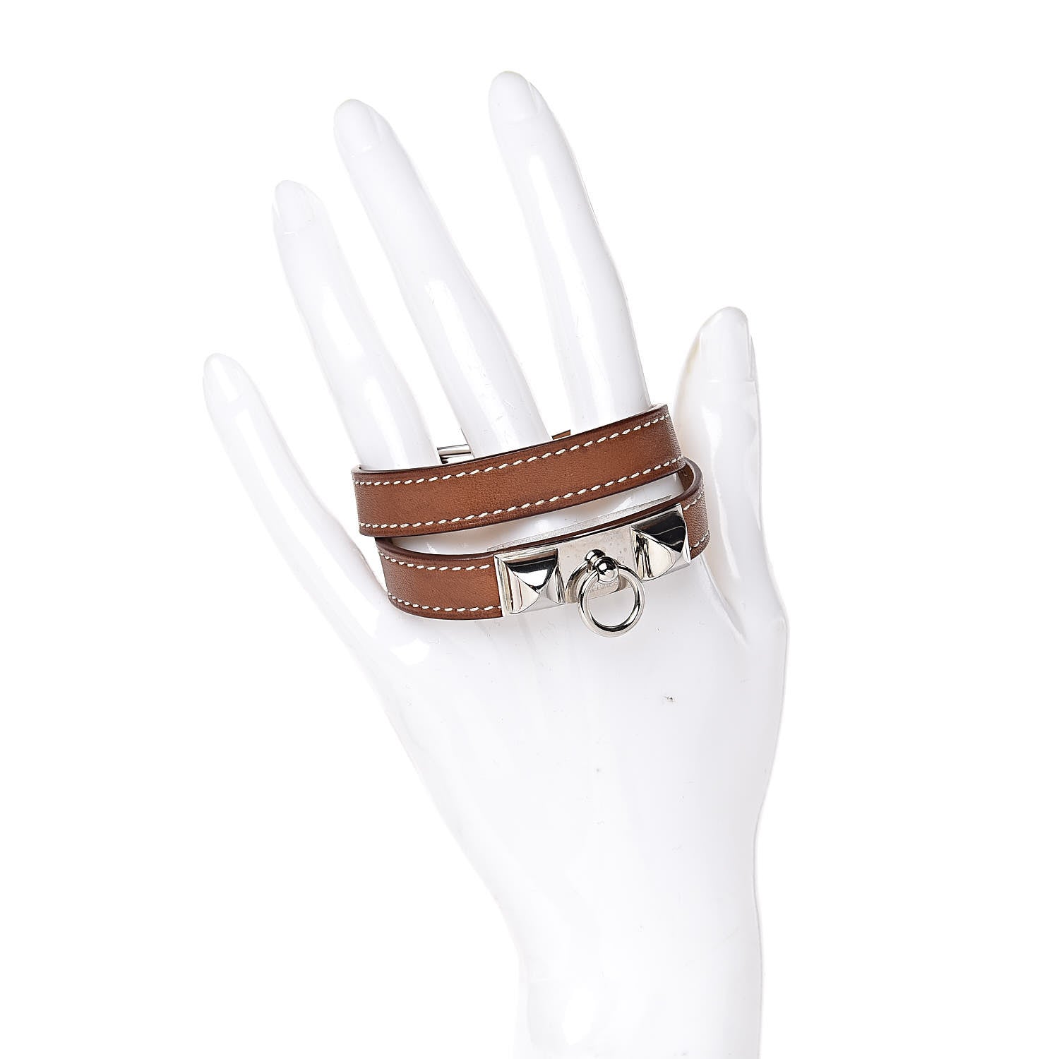 Hermes Barenia Rivale Double Tour Bracelet XS Fauve 2 of 5